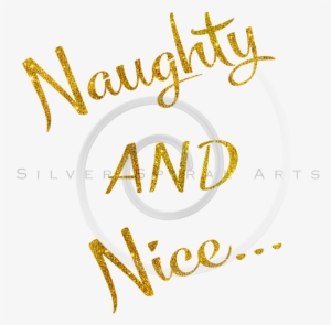 Funny Naughty Or Nice Christmas Transparent Background #3839257