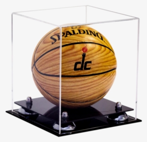 Miniature Basketball <br> Clear Display Case < - Better Display Cases: Mini Basketball Display Case #3839496