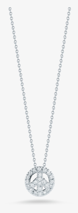 Roberto Coin Tiny Treasures 18k White Gold Peace - Collane Con Ancora Da Uomo #3840587