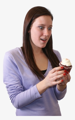 Girl Surprised At Cupcake [702 × 1114] - Girl #3840697