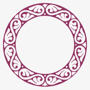 Circle Clipart Scroll - Circle Photo Frame Png #3842431