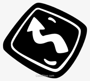 Winding Road Signs Royalty Free Vector Clip Art - Normal Distribution #3842559