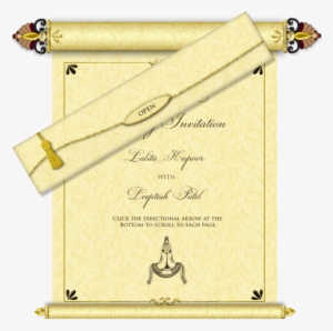 Email Wedding Card Royal Scroll Design - Wedding Invitation #3842582