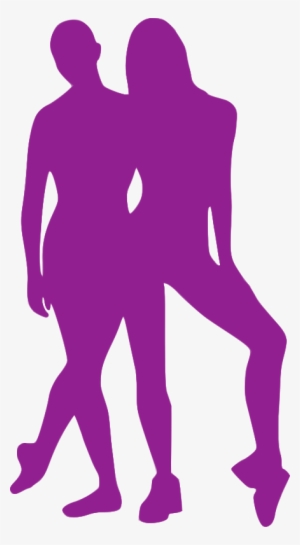 Danse Clipart Purple - Purple Couple Silhouette Transparent #3842875