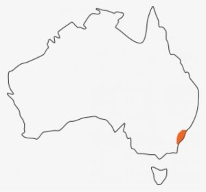 Show Image Caption Outline Of Australia - Line Art #3843216