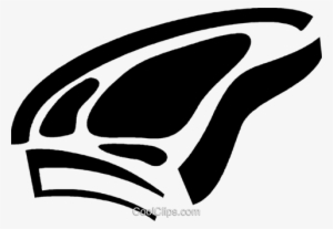 Steak Royalty Free Vector Clip Art Illustration - Steak Black And White Png #3847141