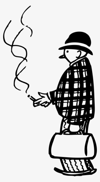 Funny Little Cigar Smoker Png Images - Man Smoking Cigar Png #3847228
