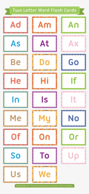 Free Printable Two Letter Words Flash Cards Download - Two Letter Words For Ukg #3848546