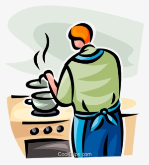 Woman Cooking Royalty Free Vector Clip Art Illustration #3849077