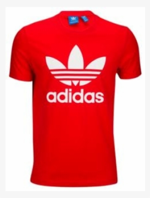 Adidas Originals Trefoil T Shirt - Adidas Red Shirt Mens #3849455