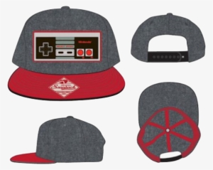•n011067• Games •nintendo's ••throwback Beanie Cap•• - Nintendo Controller Snapback Black One Size #3849488