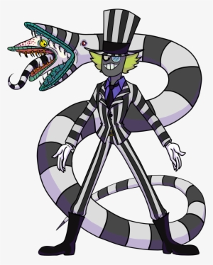 Black Hat Desguised As Beetlejuice For Haloween - Cartoon #3850131