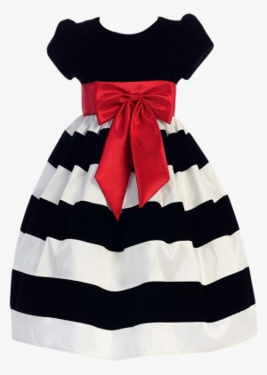 Black Velvet & White Flocked Taffeta Holiday Dress - Black Holiday Dress Baby #3850912