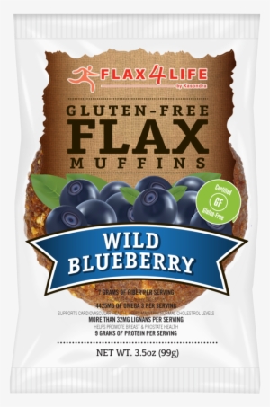 Single Serve Wild Blueberry Muffin - Flax4life Gluten Free Flax Banana Coconut Snacking #3851097