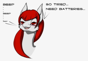 Ravvij, Bags Under Eyes, Batteries, Beep, Bloodshot - Cartoon #3851279