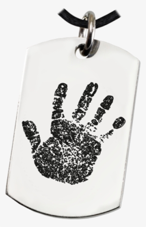 Fingerprint Memorial Jewelry: Stainless Steel Dog Tag #3851829