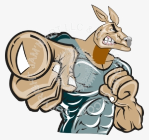 Mean Kangaroo Clipart #3853955