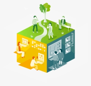 Equatex Contact Centre Main Illustration - Graphic Design #3854126