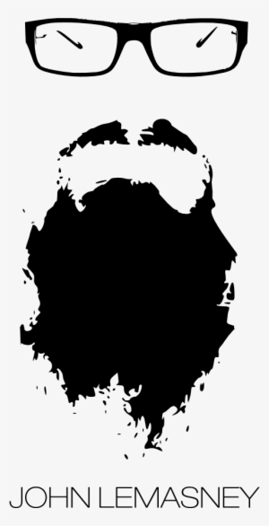 Geek Glasses Goatee - Beard And Glasses Logo #3854439