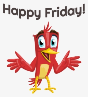 Red Friendly Bird Round Ornament #3856142