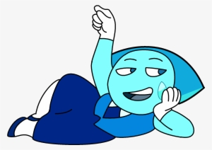 Aqua-marine Lying Down - Cartoon #3856391