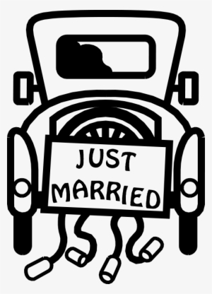 Family Tree Clip Art Black And White Download - Just Married Car Clipart #3857730