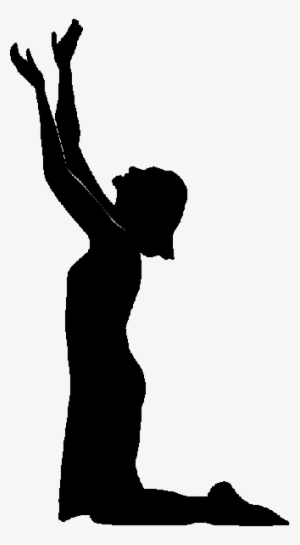 Silhouette Of Woman Praying #3858370