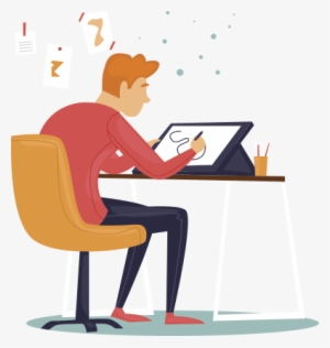 City Map Person - Work At Office Png #3859598