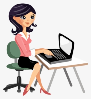 More People Are Turning To Smartphones And Tablets - Mulher No Computador Desenho #3859601