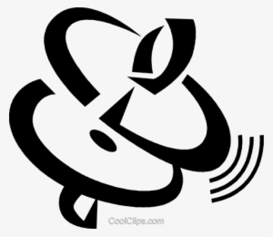 Cymbals Royalty Free Vector Clip Art Illustration - Black And White Cymbals Clipart #3861867