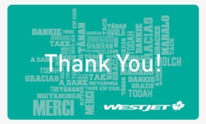 Plastic And Egift Cards Westjet - Plastic #3864612