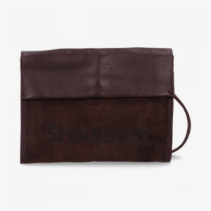 Cross Body Waxed Suede With Polished Leather Dark - Handbag #3865761