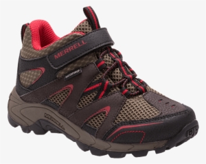 Merrell Kids Hilltop Mid Waterproof Brown Little - Boys' Merrell Hilltop Mid Quick-close Hiking Boots #3866055