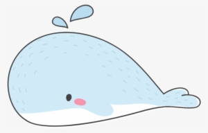 Hand Drawn Cute Water Spray Whale Vector #3866081