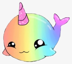 Hawaii Cute Whale Uniwhale Unicorn Rainbow Cutewhale - Cute Kawaii #3866266
