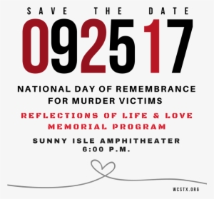 National Day Of Remembrance For Murder Victims - National Day Of Remembrance For Murdered Victims 2017 #3867650
