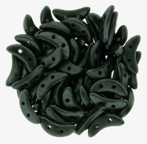 Czechmates 3x10mm Two Hole Crescent Metallic Suede #3867898