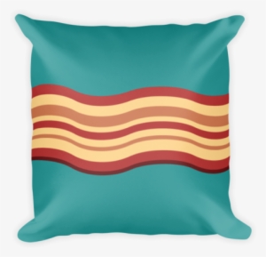 Bacon Throw Pillow - Square Pillow Pink #3868376