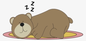 Polar Bear Clipart Sleeping Bear - Hibernating Bear Clip Art #3869004