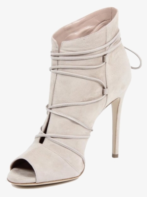 Versace 1969 V Italia Open Toe Suede Leather Lace-up - 1969 V Italia Closed Back Stilettos, Beige #3870068