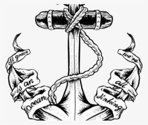 Anchor Tattoos Png Transparent Images - Grace Is An Ocean We #3870230