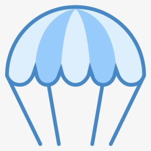 A Parachute Icon Has A Shape That Is The Top Half Of - Parachute Clipart In Blue #3870254