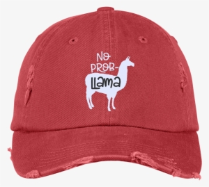 No Prob-llama District Distressed Dad Cap - Prfctolifestyle Mom #1 Distressed Embroidered Polo #3871241