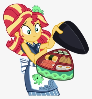 Keronianniroro, Bento, Clothes, Equestria Girls, Female, - Sunset Shimmer Sushi Vector #3873286