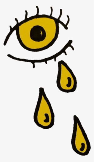 Eye Crying Crybaby Ftestickers Freetoedit - Yellow Aesthetic Tumblr Transparent #3873989