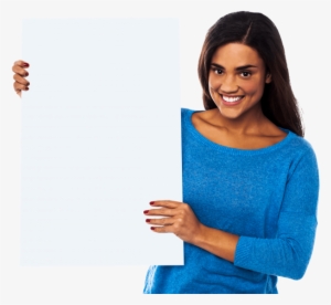 Free Png Girl Holding Banner Png Images Transparent - Girl Holding Png #3874800
