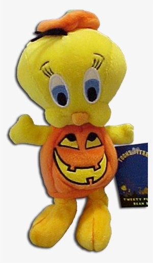 Warner Brothers Studio Plush Halloween Tweety In Pumpkin - Stuffed Toy #3875487