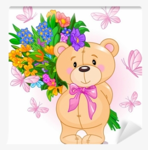 Teddy Bear With Flowers #3877202
