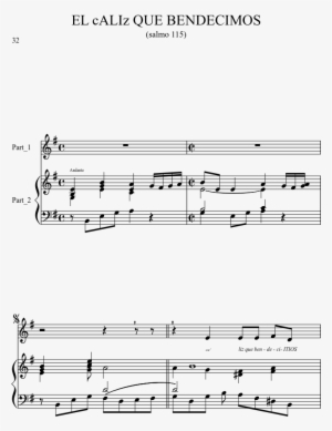 El Caliz Que Bendecimos Sheet Music 1 Of 9 Pages - Sheet Music #3877858