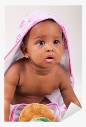 Adorable Little African American Baby Girl Sticker - African Americans #3878520